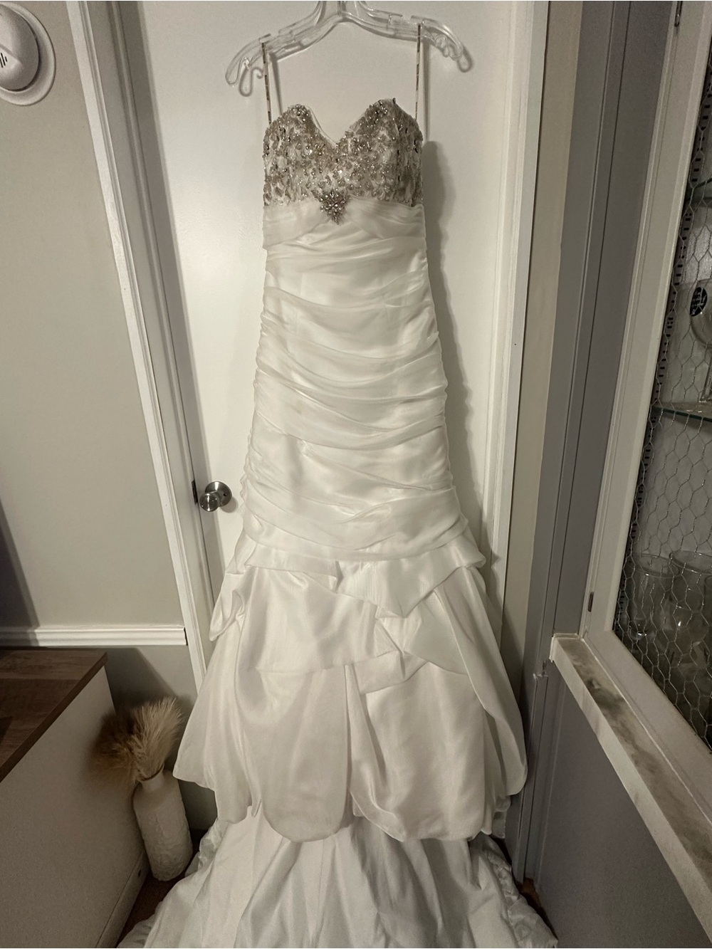 Maggie Sottero Ivory Strapless Beaded Sweetheart Gown with Embellished Bodice